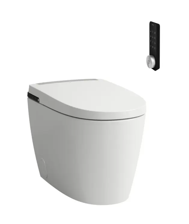 Laufen Cleanet Alvia - elektroniskais bidē ar keramiku, stāvošs, Rimless, SoftClose, LCC, balts H8231604000001