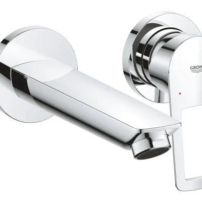 Grohe BauLoop - zemapmetuma izlietnes maisītājs ar korpusu, 2 caurumu montāža, hroms 20289001