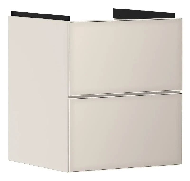 Hansgrohe Xevolos E - izlietnes apakšskapītis 58x48x48 cm, 2 atvilktnes, matēti bēšs/metāliska bēša 54173790