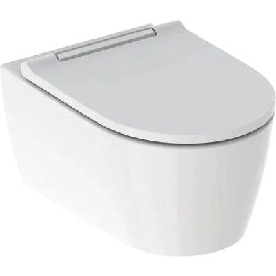 Geberit ONE - piekaramais WC ar Softclose WC sēdekli, TurboFlush, KeraTect, balts/hroms 500.202.01.1