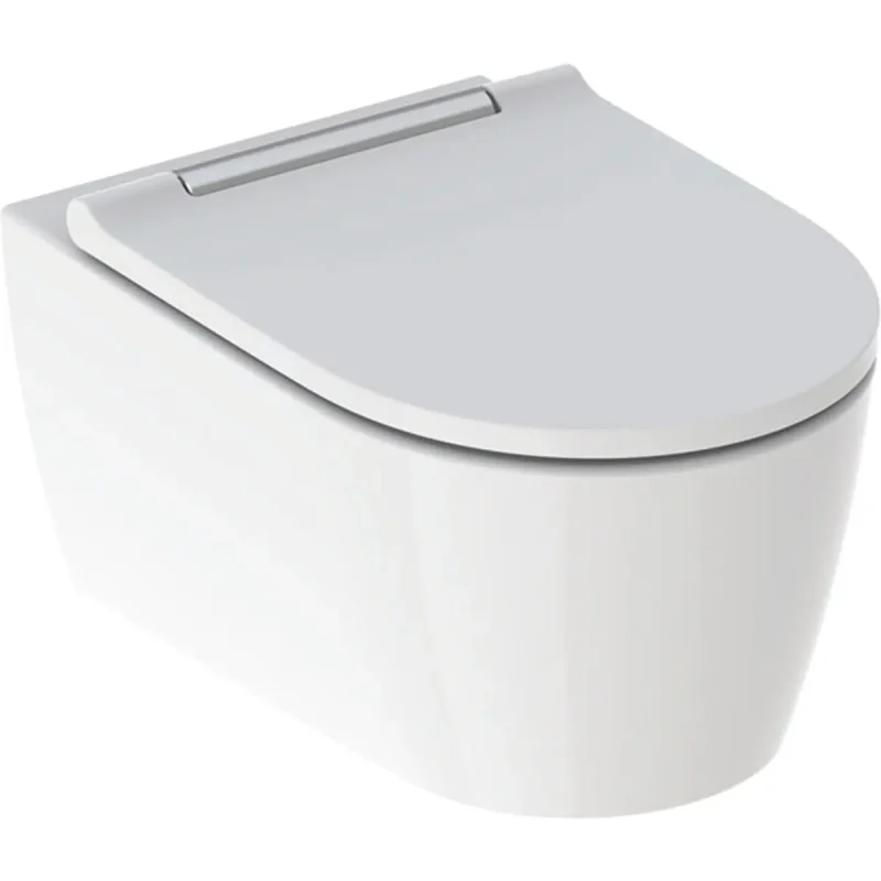 Geberit ONE - piekaramais WC ar Softclose WC sēdekli, TurboFlush, KeraTect, balts/hroms 500.202.01.1