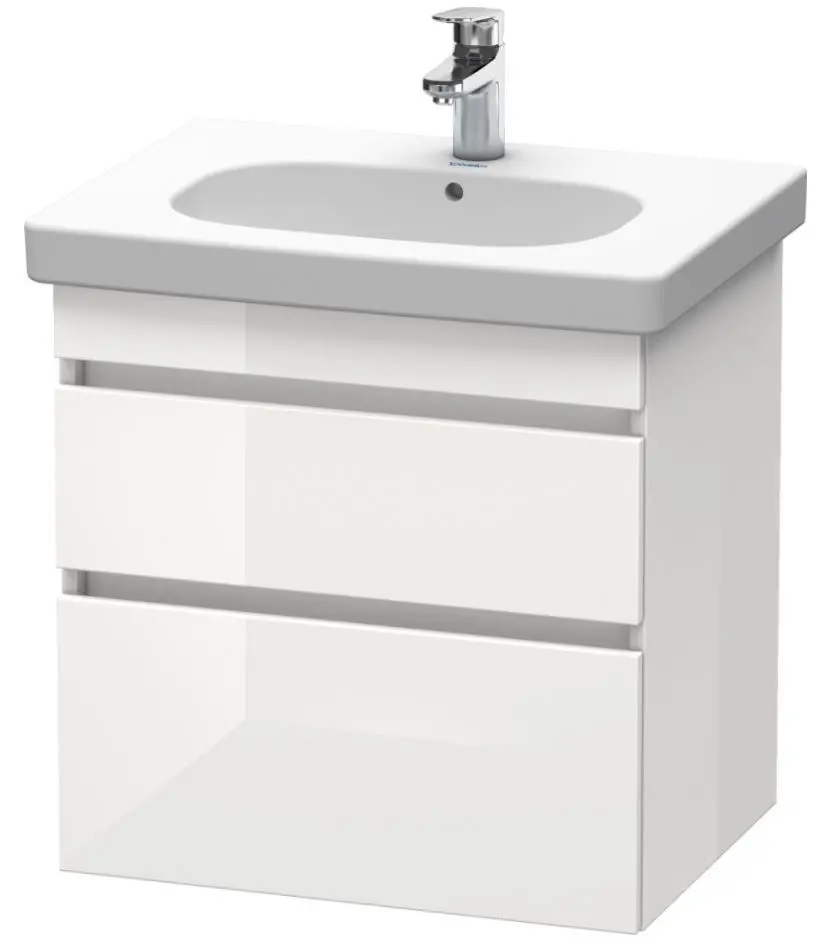 Duravit DuraStyle - izlietnes skapītis 61x93x45 cm, ar 2 atvilktnēm, balts spīdīgs DS648302222