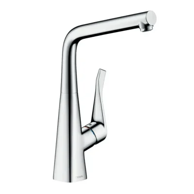 Hansgrohe Metris New - virtuves izlietnes vienas sviras maisītājs, montāžai pie loga, hromēts 14823000
