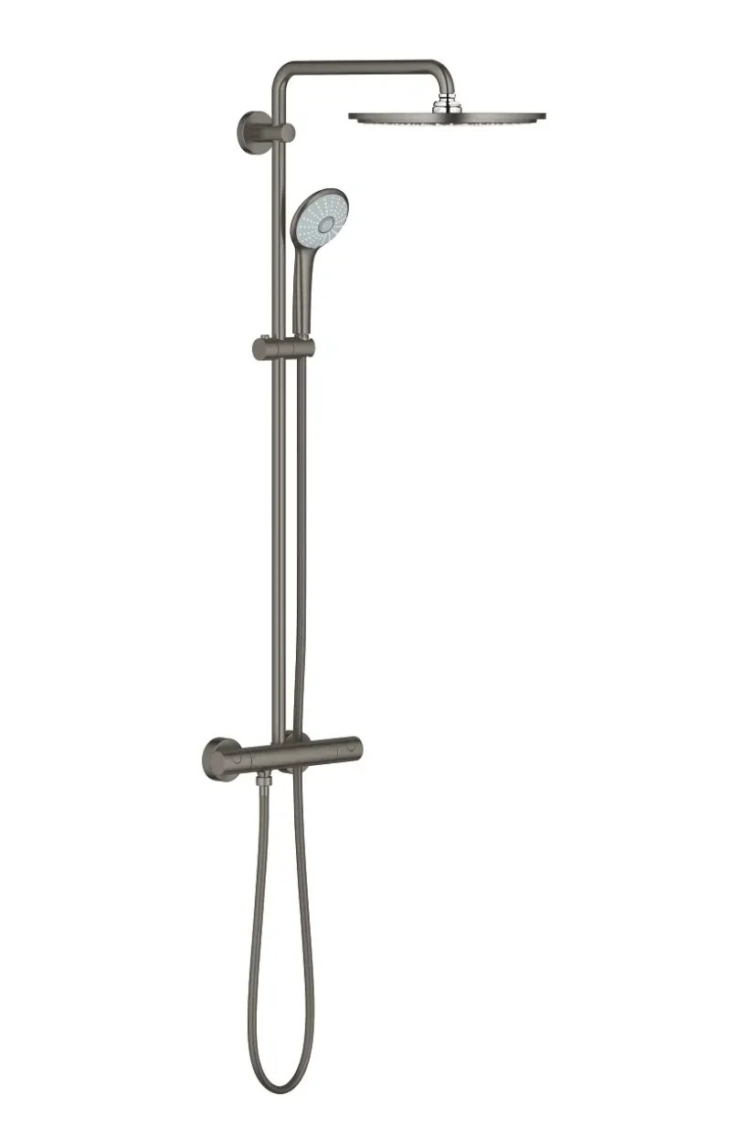 Grohe Euphoria - dušas komplekts 310 ar termostatu, 3 strūklas, matēts tumši grafīts 26075AL0