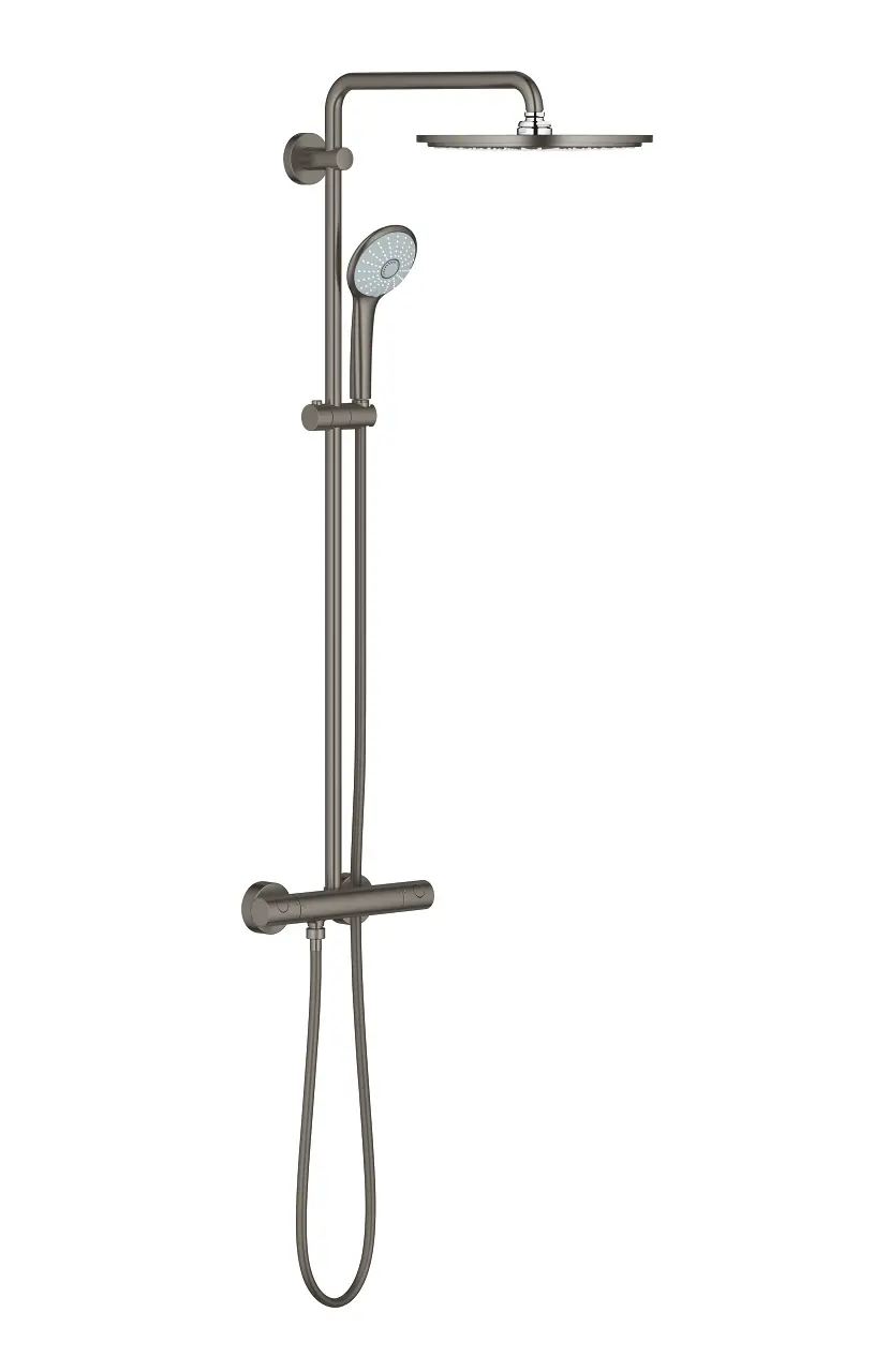 Grohe Euphoria - dušas komplekts 310 ar termostatu, 3 strūklas, matēts tumši grafīts 26075AL0