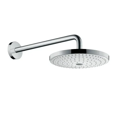 Hansgrohe Raindance Select S - galvas duša 240, izvirzījums 39 cm, 2 strūklas, balta / hromēta 26466400