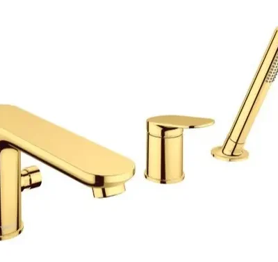 Duravit Wave - vannas malas maisītājs, 3 caurumu montāža, zelts WA5260000034