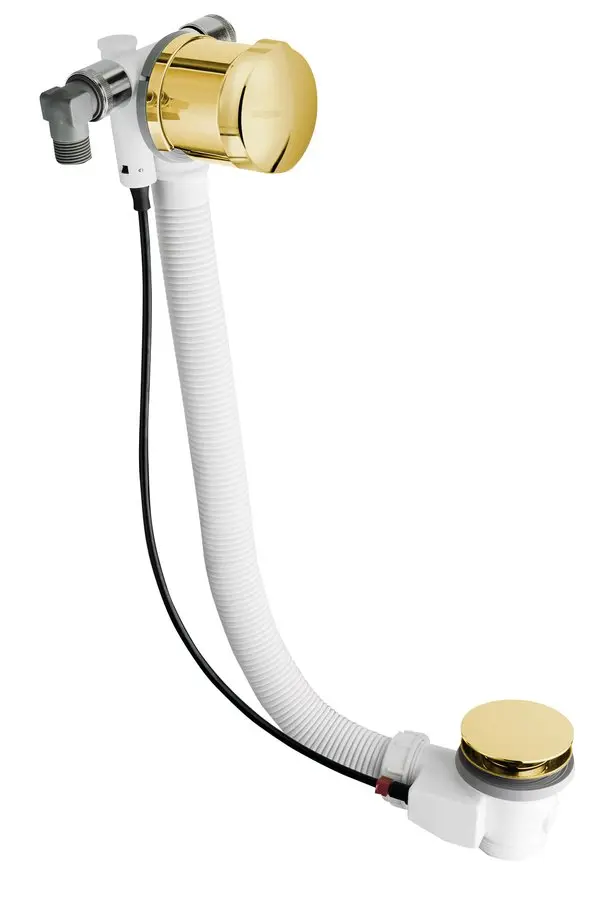 Polysan - vannas noteces un pārplūdes komplekts ar piepildīšanu, garums 58 cm, zelta 71684G