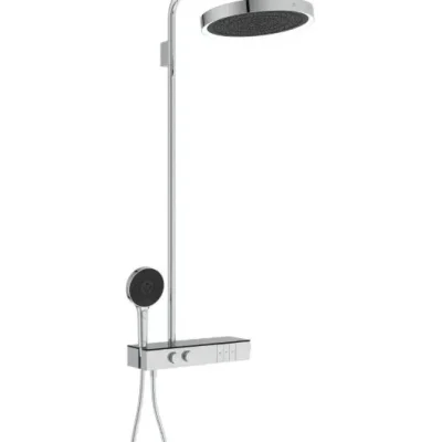 Ideal Standard Ceratherm Solos - dušas komplekts ar termostatu, diametrs 33 cm, 3 strūklu veidi, ar LED apgaismojumu, hroms A7883AA