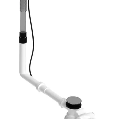 Duravit aksesuāri - noteces un pārplūdes komplekts Quadroval ar pildījumu, Bowden kabelis 650 mm, hroms 792202000001000