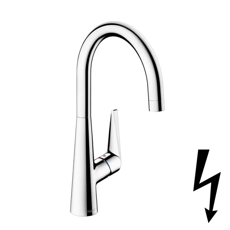 Hansgrohe Talis M51 - virtuves izlietnes maisītājs 260, paredzēts bezspiediena ūdens sildītājiem, hroms 72812000