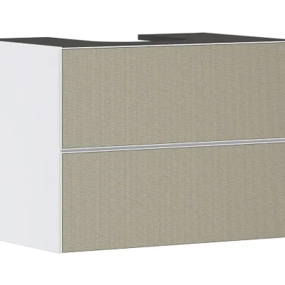 Hansgrohe Xevolos E - izlietnes apakšskapītis 78x56x55 cm, 2 atvilktnes, matēti balts/bronza 54187390
