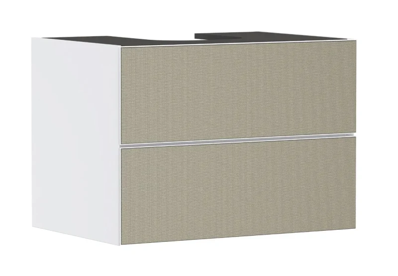 Hansgrohe Xevolos E - izlietnes apakšskapītis 78x56x55 cm, 2 atvilktnes, matēti balts/bronza 54187390