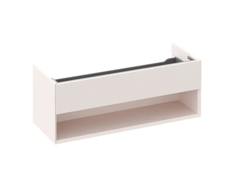 Ravak Lite - izlietnes skapītis 120x45x43 cm, 1 atvilktne, Alabaster Pink X000001872