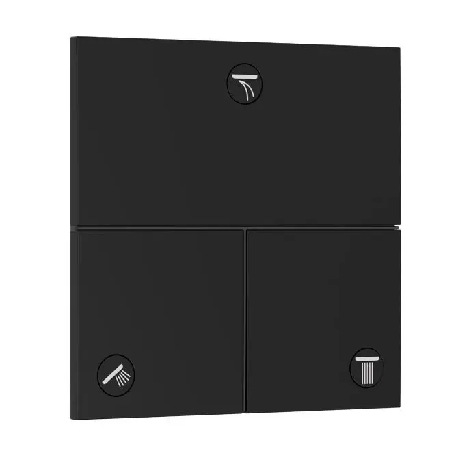 Hansgrohe ShowerSelect Comfort - zemapmetuma vārsts, 3 patērētājiem, matēti melns 15573670