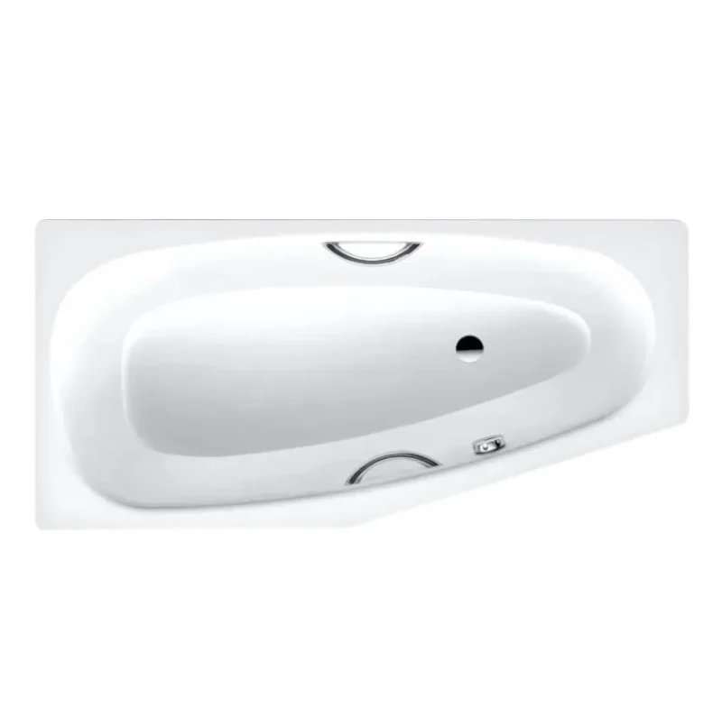 Kaldewei Advantage - Asimetriska vanna Mini Star labā 835, 157x70/48 cm, ar rokturu caurumiem, pērļu efekts, balta 224500013001