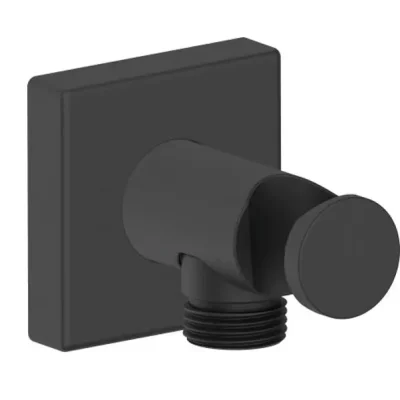 Duravit Aksesuāri - dušas pieslēguma līkums ar dušas turētāju, matēti melns UV0630010046