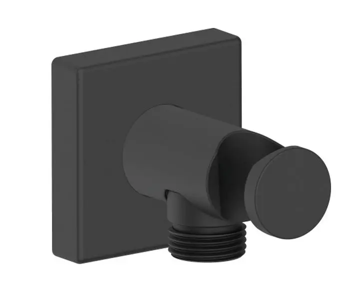 Duravit Aksesuāri - dušas pieslēguma līkums ar dušas turētāju, matēti melns UV0630010046