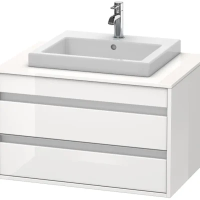 Duravit Ketho - izlietnes skapītis 50x80x55 cm, ar 2 atvilktnēm, balts spīdīgs KT675402222