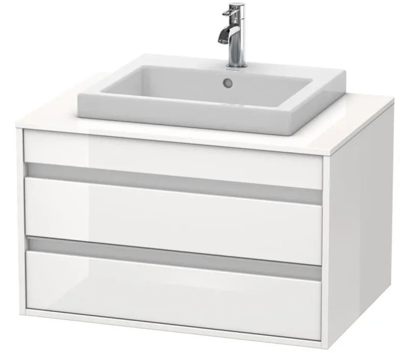 Duravit Ketho - izlietnes skapītis 50x80x55 cm, ar 2 atvilktnēm, balts spīdīgs KT675402222