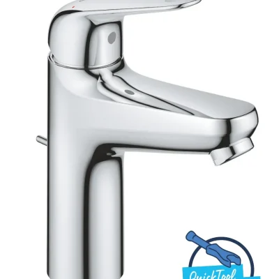 Grohe Swift - izlietnes maisītājs ar noteces komplektu, aukstā starta funkcija, hroms 24328001