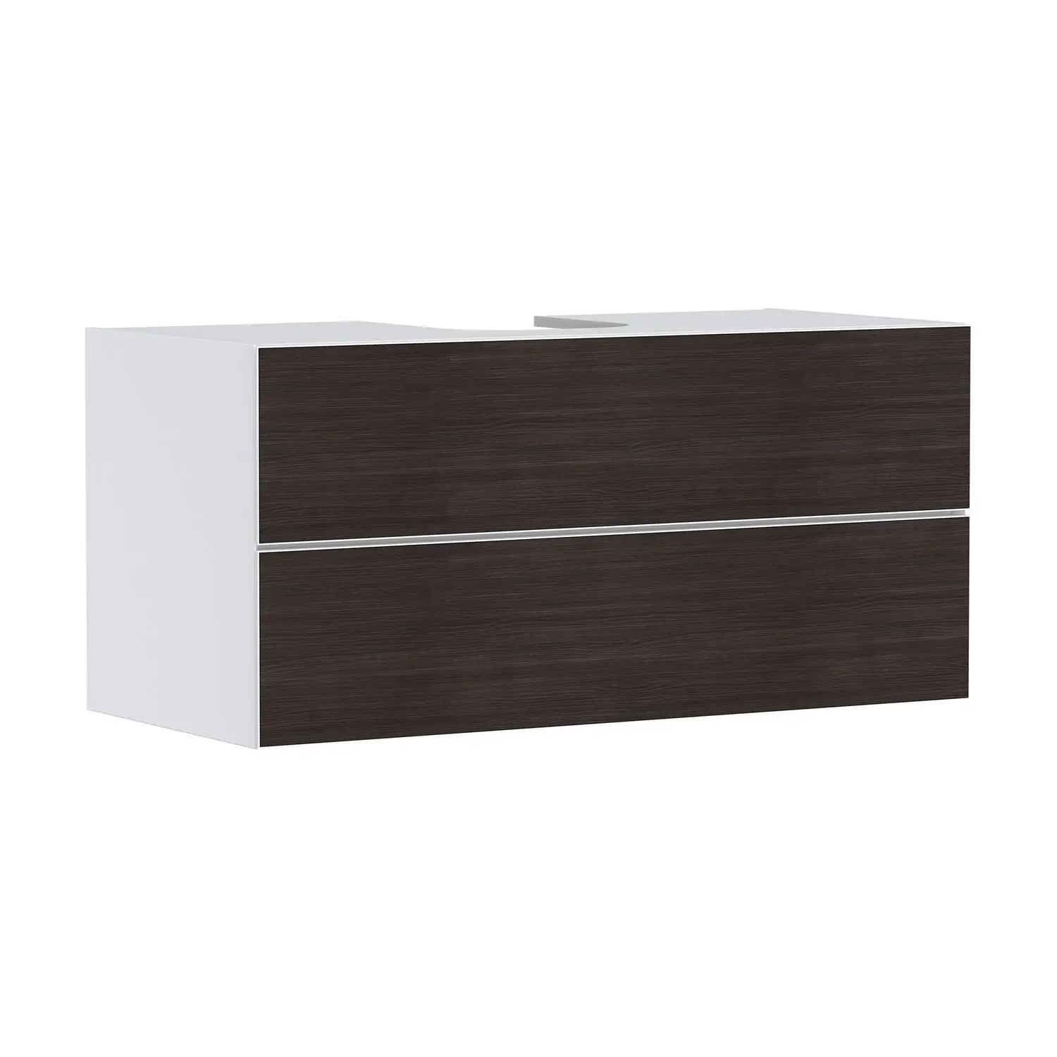 Hansgrohe Xevolos E - izlietnes apakškabinets 118x56x55 cm, 2 atvilktnes, matēti balts/tumšs ozols 54193730
