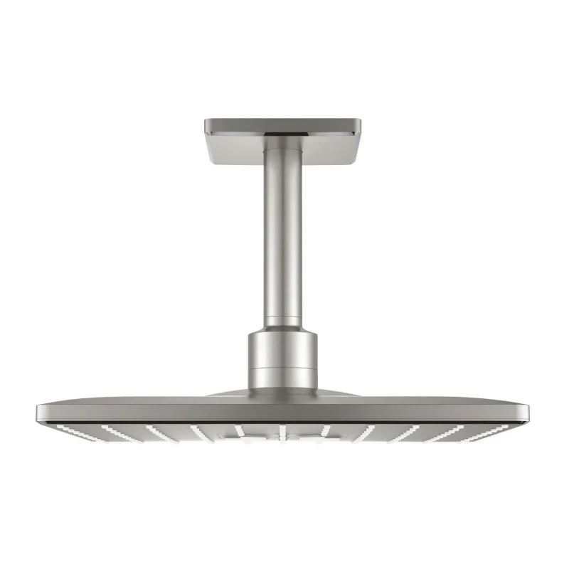 Grohe Rainshower SmartActive Cube - galvas duša 310, dušas svirs 14 cm, 2 strūklas veidi, Supersteel 26481DC0