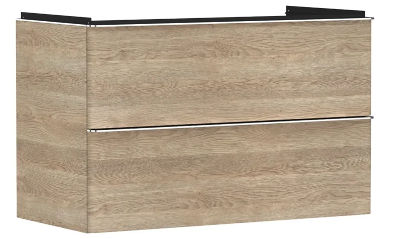 Hansgrohe Xelu Q - izlietnes skapītis, 63x98x50 cm, 2 atvilktnes, dabīgs ozols/hroms 54033000