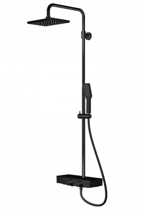 Steinberg 390 - dušas komplekts ar termostatu, 26x19 cm, matēti melns 390 2700 S