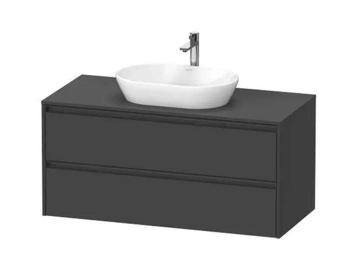 Duravit Ketho.2 - izlietnes skapītis, 57x120x55 cm, 2 atvilktnes, grafīts matēts K24897049490000