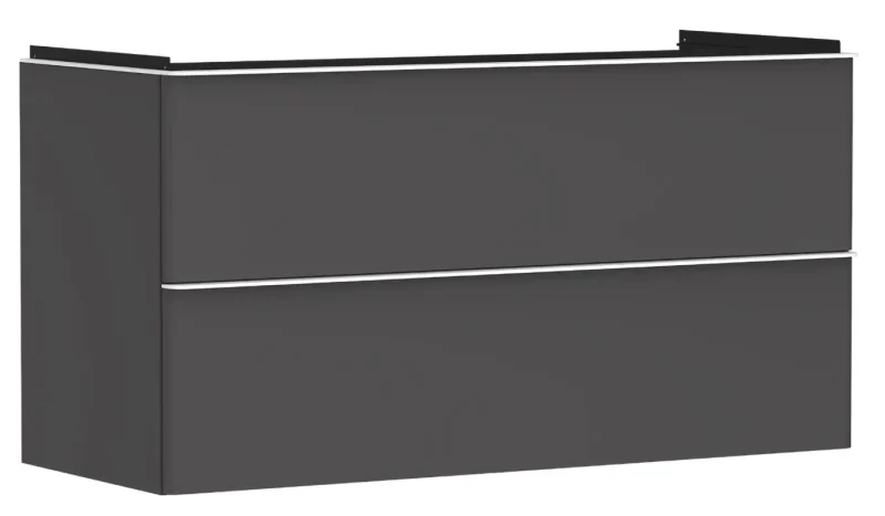 Hansgrohe Xelu Q - izlietnes apakšskapītis, 63x118x50 cm, 2 atvilktnes, matēti pelēks/matēti balts 54036700