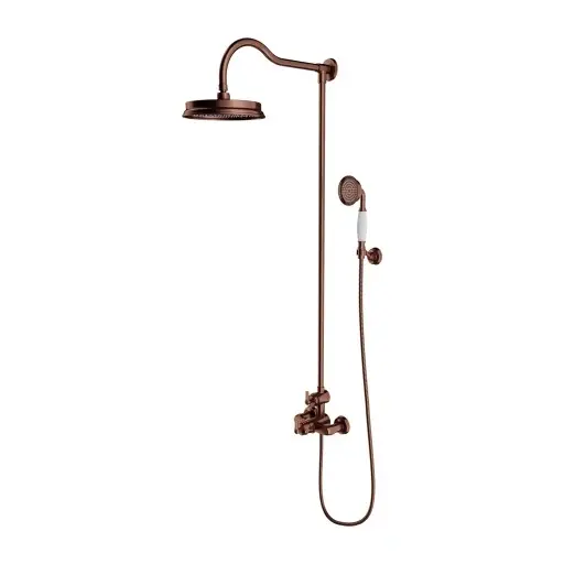 OMNIRES Armance - dušas komplekts ar termostatu, diametrs 22,5 cm, matēts varš AM5244/6ORB