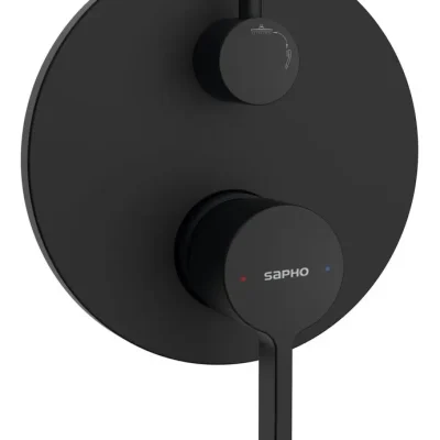 Sapho Iconic - zemapmetuma maisītājs 2 patērētājiem, ar iebūvējamo korpusu, melns matēts AF042B