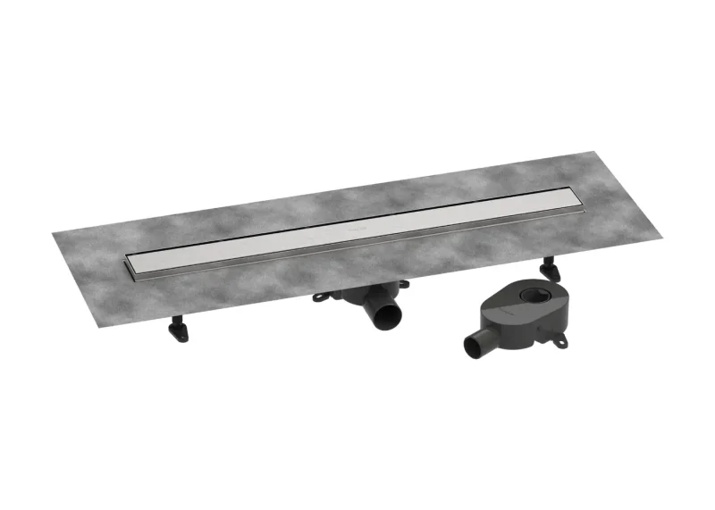 Hansgrohe RainDrain Go - dušas noteka 80 cm ar abpusēju resti, flīžu ielikšanai, matēts nerūsējošais tērauds 56273800
