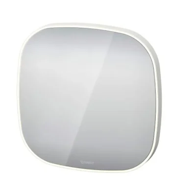 Duravit Zencha - spogulis ar LED apgaismojumu, 50x50x5 cm, balts matēts ZE7065000000000