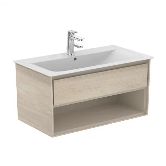 Ideal Standard Connect Air - izlietnes skapītis, 100x44x52 cm, gaiša koka dekors/gaiši brūns matēts E0828UK