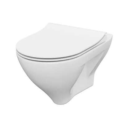 Cersanit Mille - pie sienas stiprināms WC ar SoftClose sēdekli, CleanOn, balts S701-453