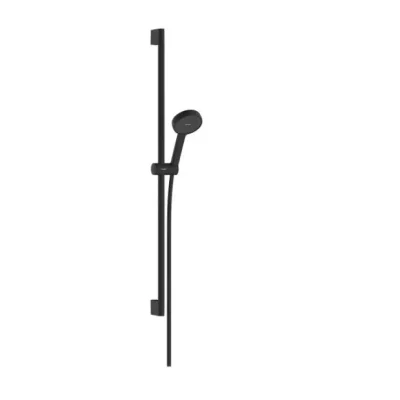 Hansgrohe Activera S - dušas komplekts, stienis un šļūtene, EcoSmart, matēti melns 28042670