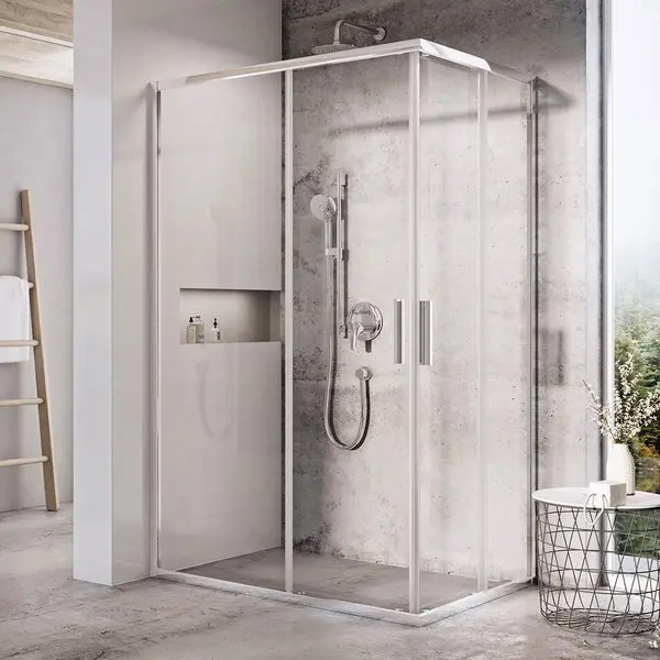 Ravak Blix Slim - dušas durvis, 90x195 cm, alumīnijs spīdīgs/caurspīdīgs stikls X1XM70C00Z1
