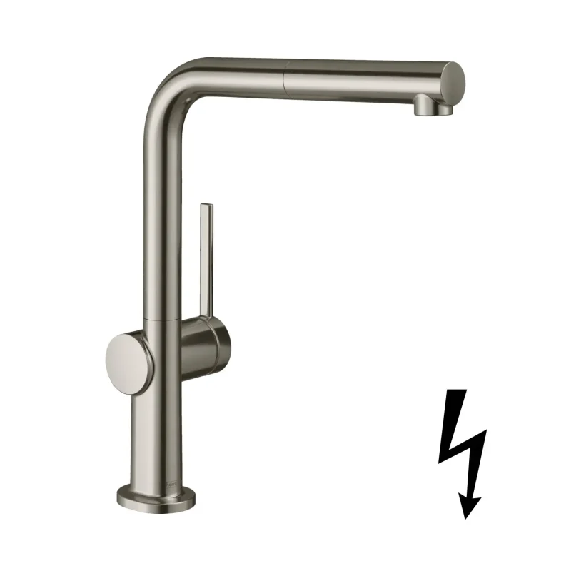 Hansgrohe Talis M54 - virtuves izlietnes maisītājs, ar izvelkamu izteku, nerūsējošā tērauda izskats 72860800
