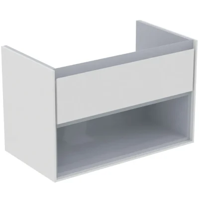 Ideal Standard Connect Air - izlietnes skapītis, 80x44x52 cm, balts spīdīgs/gaiši pelēks matēts E0827KN