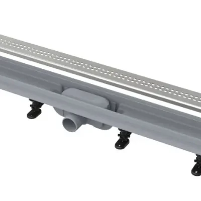 Alcadrain dušas notekas - dušas paliktnis Simple 95 cm, ar apmali perforētam režģim, komplektā režģis, nerūsējošā tērauda matējums APZ9-950M