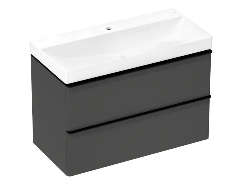 Hansgrohe Xelu Q - izlietne ar apakšskapīti, 63x98x50 cm, 2 atvilktnes, matēti pelēks/matēti melns 54384670