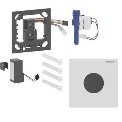 Geberit - Elektroniska pisuāra skalošanas vadība tips 40, darbība ar baterijām, easy to clean, Bluetooth, matēti balts 116.034.JT.1