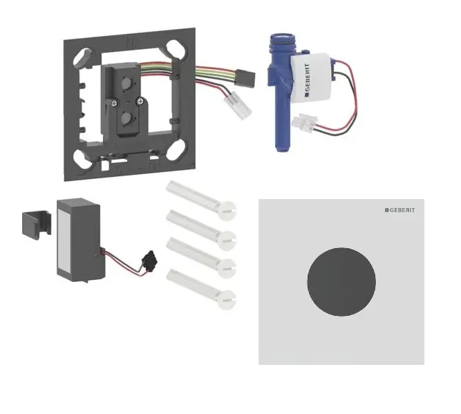 Geberit - Elektroniska pisuāra skalošanas vadība tips 40, darbība ar baterijām, easy to clean, Bluetooth, matēti balts 116.034.JT.1
