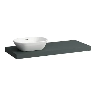 Laufen Lani - izlietnes virsma, 118 cm, izgriezums kreisajā pusē, pelēka H4046721122661