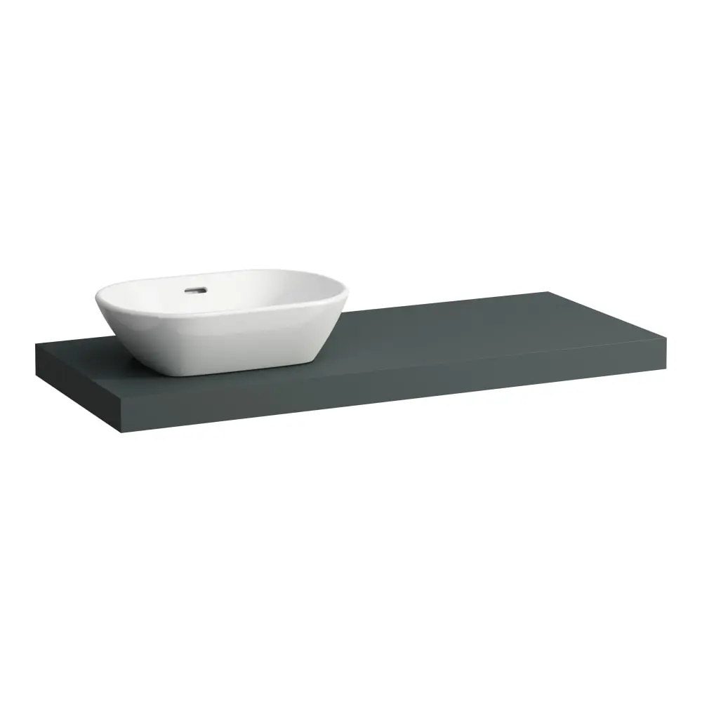 Laufen Lani - izlietnes virsma, 118 cm, izgriezums kreisajā pusē, pelēka H4046721122661