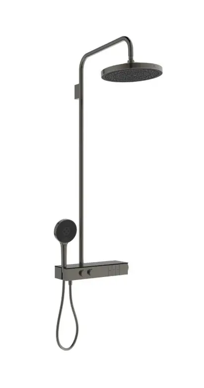 Ideal Standard Ceratherm Solos - dušas komplekts ar termostatu, diametrs 30 cm, 3 strūklu veidi, Magnetic Grey A7882A5