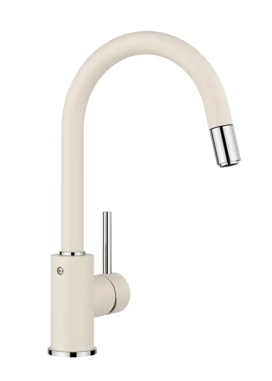 Blanco Mida S - virtuves izlietnes maisītājs ar izvelkamu izteku, softwhite/hroms 526968