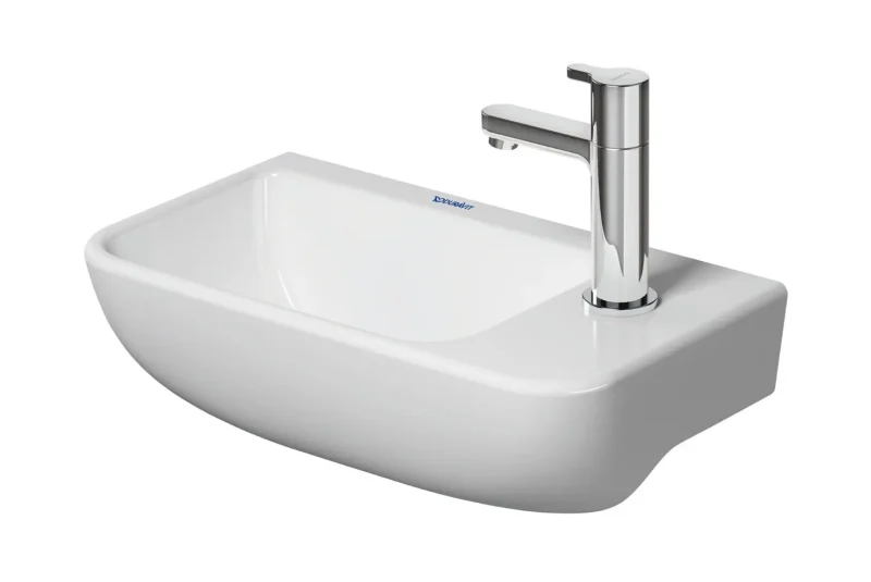 Duravit ME by Starck - rokas izlietne 40 x 22 cm, bez pārplūdes, caurums maisītājam labajā pusē, DuraShield, balta 071740AA00